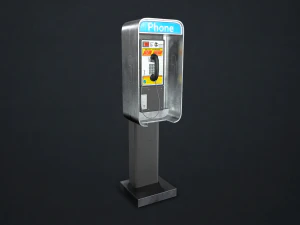 phone booth - low poly 3D Model