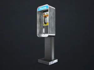 phone booth - low poly 3D Model