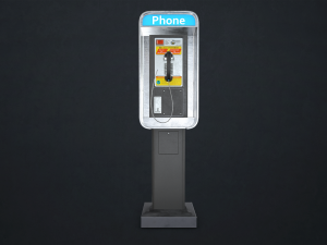 phone booth - low poly 3D 模型