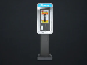 phone booth - low poly 3D Model