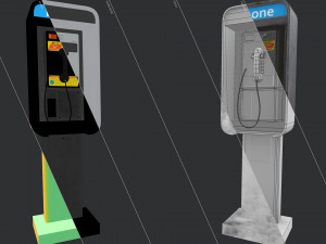 phone booth - low poly 3D 模型