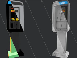 phone booth - low poly 3D Model