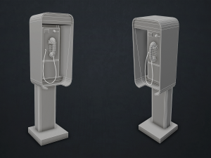 phone booth - low poly 3D 模型