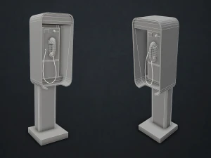 phone booth - low poly 3D Model