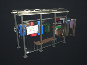street elements collection 2 - low poly 3D Модель