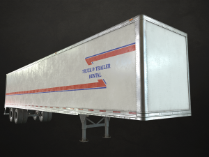 dry van trailer - low poly 3D Model