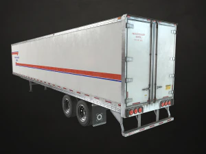 сухий фургон - низький полі 3D Модель