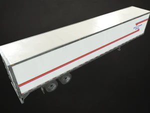 сухий фургон - низький полі 3D Модель