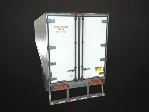 сухий фургон - низький полі 3D Модель