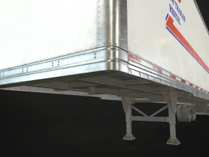 сухий фургон - низький полі 3D Модель