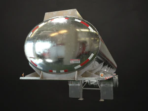 fuel tank trailer - low poly 3D Model