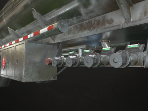 fuel tank trailer - low poly 3D Модель
