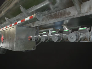 fuel tank trailer - low poly 3D Model