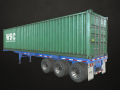 container trailer - low poly 3D Models