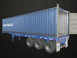 container trailer - low poly 3D 모델