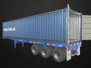 container trailer - low poly 3D Model