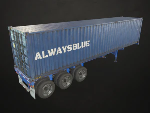 container trailer - low poly 3D Model