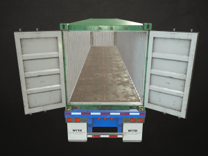 container trailer - low poly 3D 모델