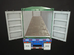 container trailer - low poly 3D Model