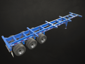 container trailer - low poly 3D 모델