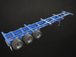 container trailer - low poly 3D Model