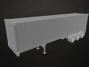 container trailer - low poly 3D Model