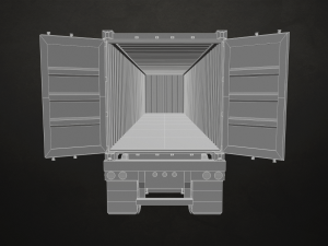 container trailer - low poly 3D 모델