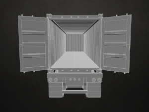 container trailer - low poly 3D Model