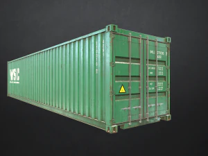 zeecontainer - laag poly 3D Model