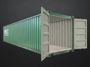 zeecontainer - laag poly 3D Model