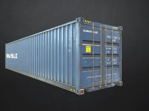zeecontainer - laag poly 3D Model