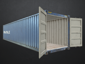 shipping container - low poly Modello 3D