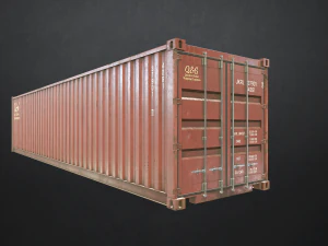 zeecontainer - laag poly 3D Model