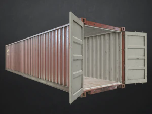 zeecontainer - laag poly 3D Model