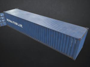 shipping container - low poly Modello 3D