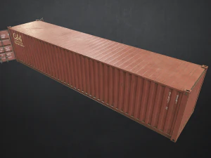 zeecontainer - laag poly 3D Model