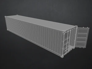 zeecontainer - laag poly 3D Model