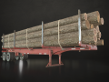 logging trailer - low poly 3D Models
