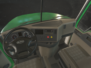 semi truck tractor - green - low poly 3D 模型