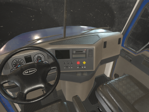 semi truck van trailer - low poly 3D Model