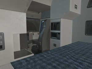 semi truck van trailer - low poly 3D Model