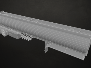 semi truck tanker - low poly 3D Модель