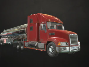 semi truck collection - low poly 3D Model