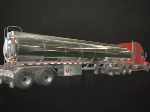 semi truck collection - low poly Modelo 3D