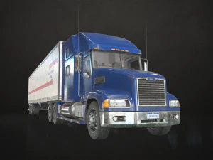 semi truck collection - low poly 3D Model