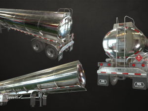 semi truck collection - low poly Modelo 3D