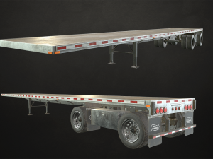 semi truck collection - low poly Modelo 3D