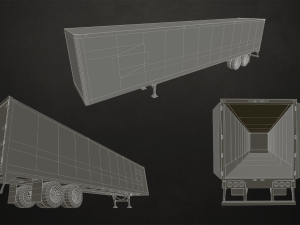 semi truck collection - low poly Modelo 3D