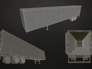 semi truck collection - low poly 3D Model