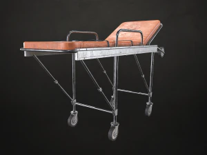 Ambulance Stretcher - Low Poly 3D Model